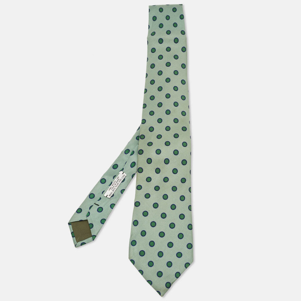 Boss By Hugo Boss Green Dot Jacquard Silk Tie Boss By Hugo Boss Green Dot Jacquard Silk Tie