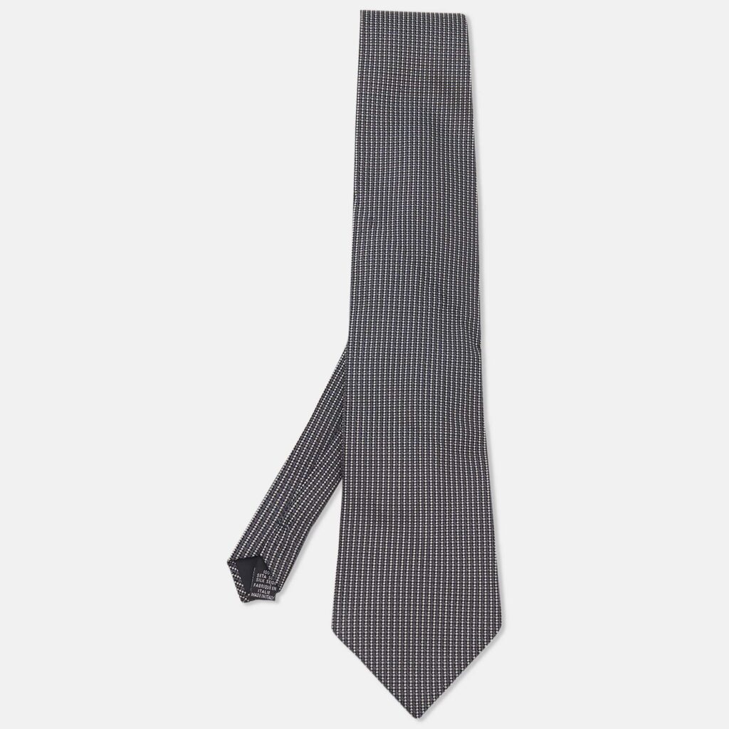 Boss By Hugo Boss Monochrome Jacquard Silk Tie