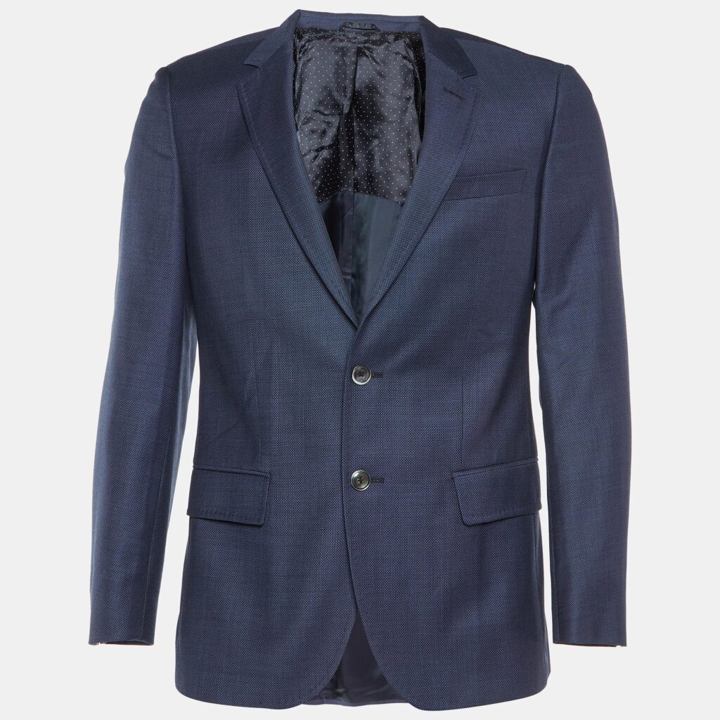 Boss By Hugo Boss Navy Blue Virgin Wool Single Breasted Blazer S Boss By Hugo Boss Navy Blue Virgin Wool Single Breasted Blazer S