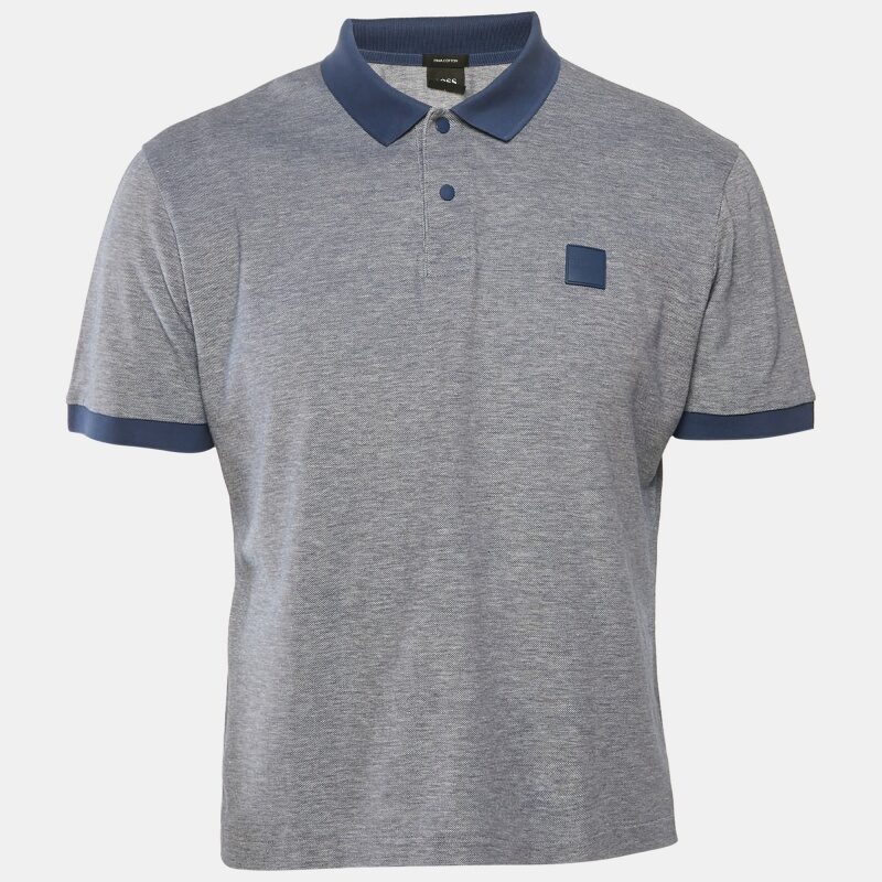 Boss By Hugo Boss Blue Pima Cotton Jersey Polo T-Shirt L Boss By Hugo Boss Blue Pima Cotton Jersey Polo T-Shirt L