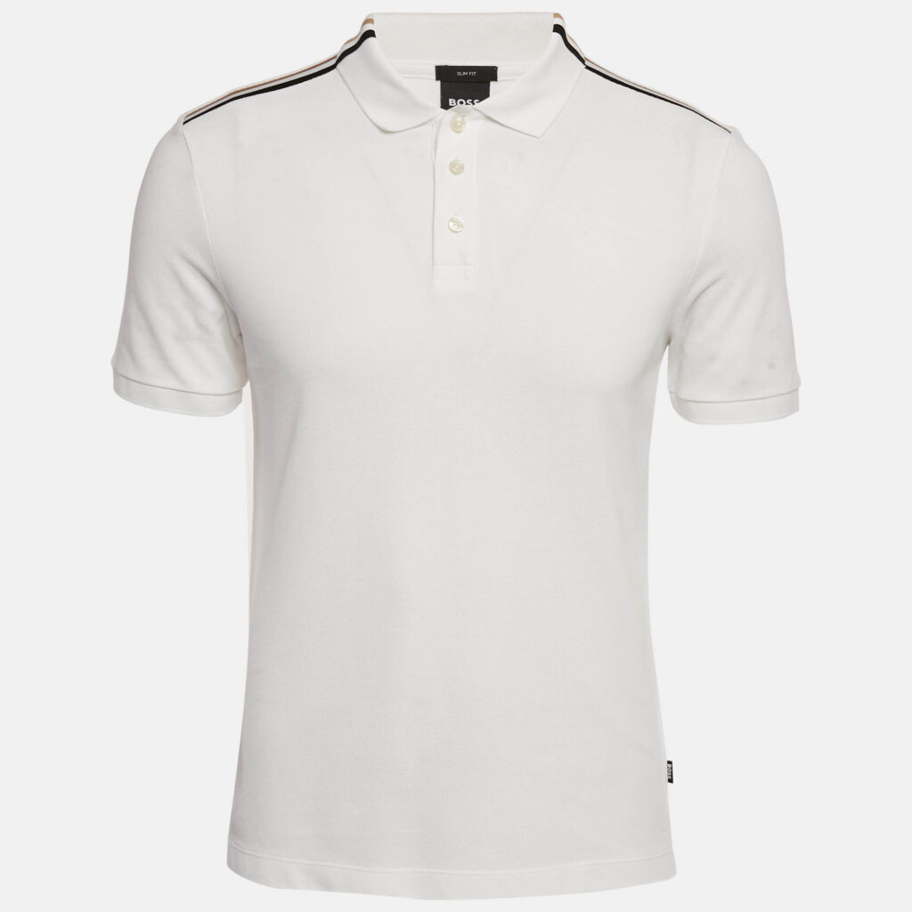 Boss By Hugo Boss White Pique Polo T-Shirt S Boss By Hugo Boss White Pique Polo T-Shirt S