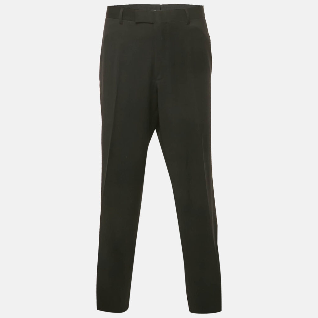 Boss By Hugo Boss Black Wool Formal Pants 4XL
