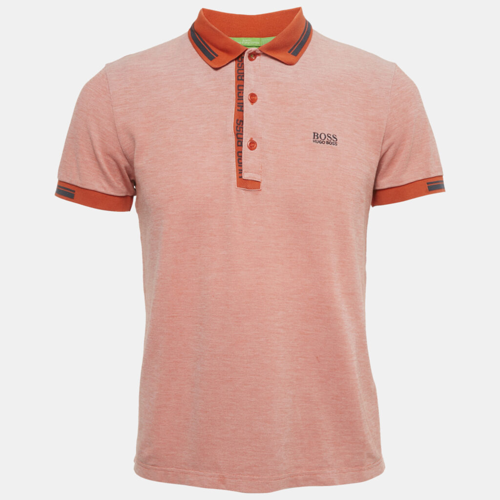Boss By Hugo Boss Orange Cotton Paule 4 Polo T-Shirt L Boss By Hugo Boss Orange Cotton Paule 4 Polo T-Shirt L