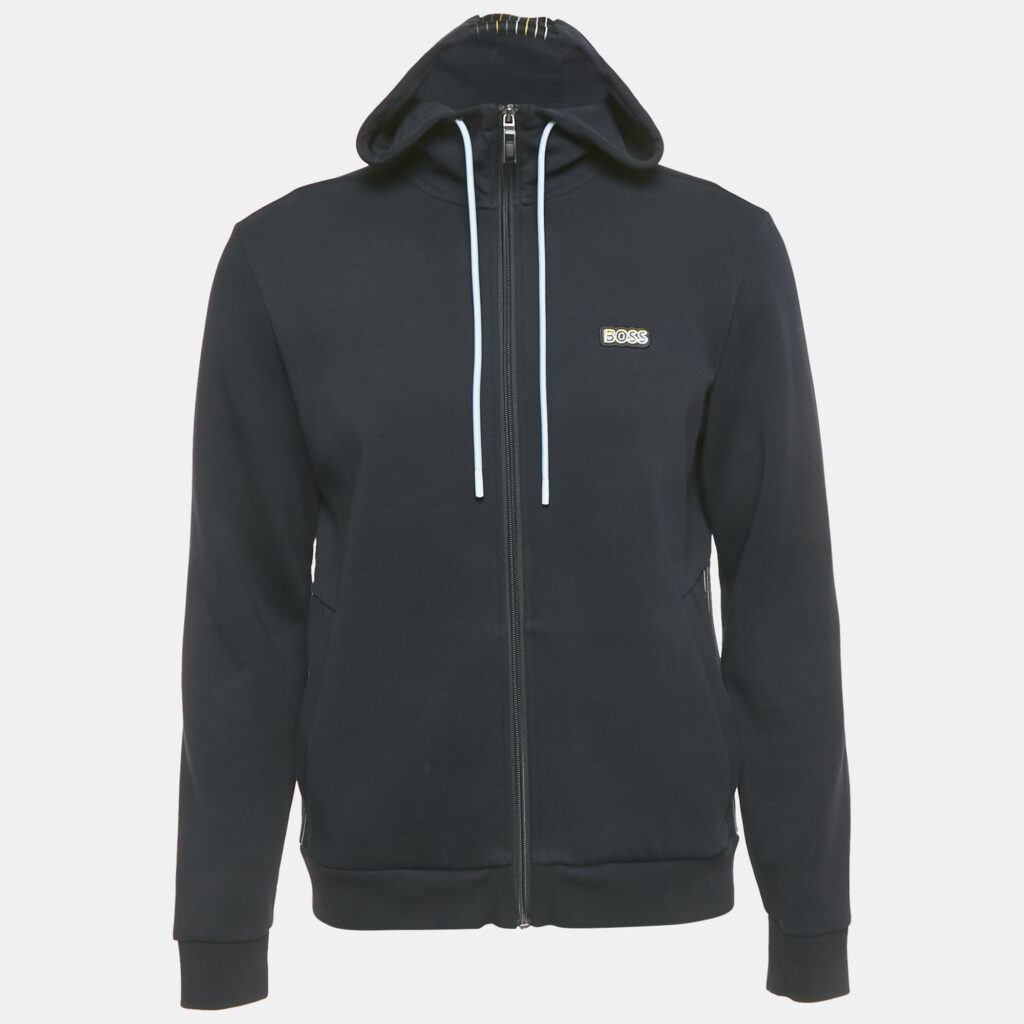 Boss By Hugo Boss Navy Blue Cotton Saggy 2 Hoodie S Boss By Hugo Boss Navy Blue Cotton Saggy 2 Hoodie S