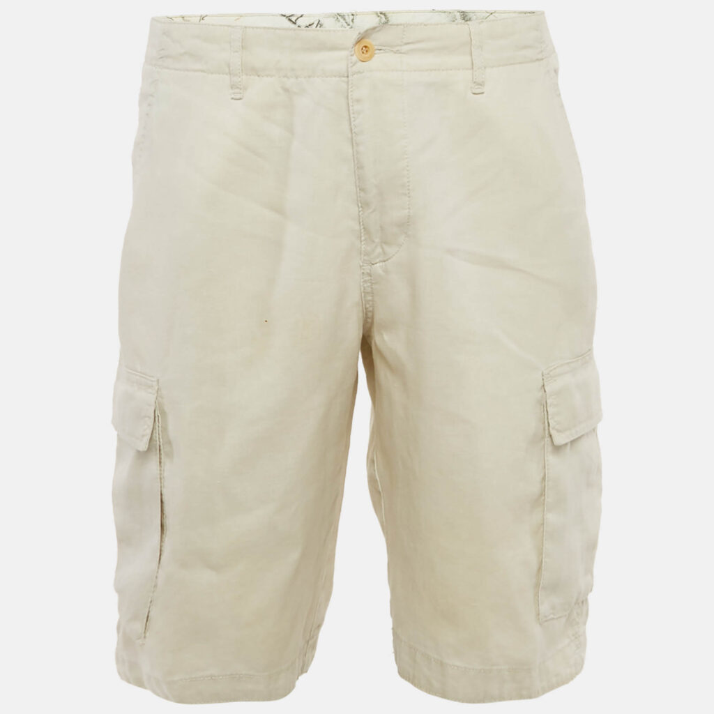 Boss By Hugo Boss Beige Linen Shorts M Boss By Hugo Boss Beige Linen Shorts M