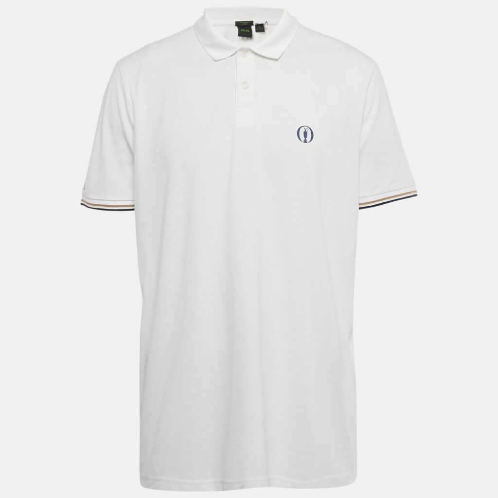 Boss By Hugo Boss White Pique Regular Fit Polo T-Shirt XXL Boss By Hugo Boss White Pique Regular Fit Polo T-Shirt XXL