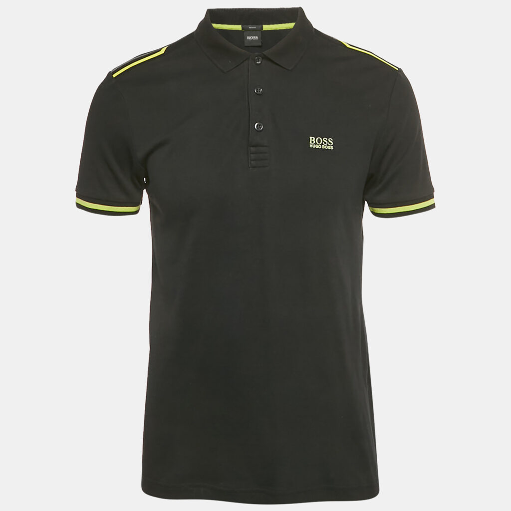 Boss by Hugo Boss Black Logo Jersey Paule 2 Polo T-Shirt M Boss by Hugo Boss Black Logo Jersey Paule 2 Polo T-Shirt M