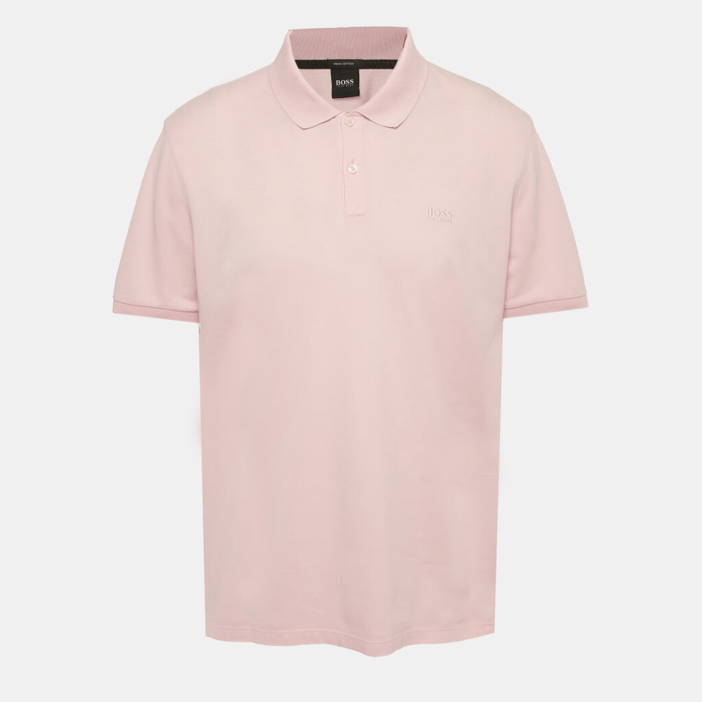 Boss by Hugo Boss Pink Logo Embroidered Pique Pallas Polo T-Shirt XXL Boss by Hugo Boss Pink Logo Embroidered Pique Pallas Polo T-Shirt XXL