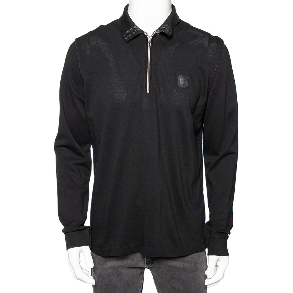 Boss By Hugo Boss Black Pima Cotton Long Sleeve T-Shirt L Boss By Hugo Boss Black Pima Cotton Long Sleeve T-Shirt L