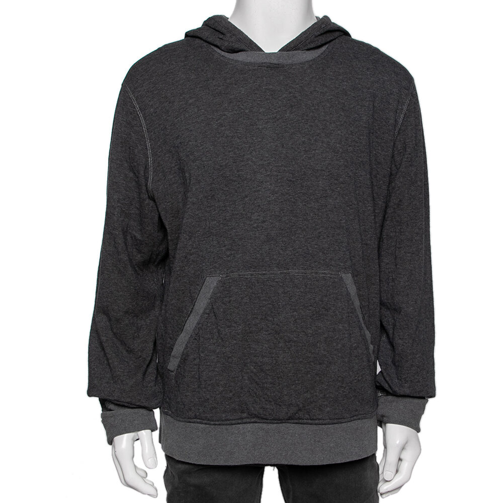 Boss By Hugo Boss Grey Wool Long Sleeve Hoodie XXL Boss By Hugo Boss Grey Wool Long Sleeve Hoodie XXL
