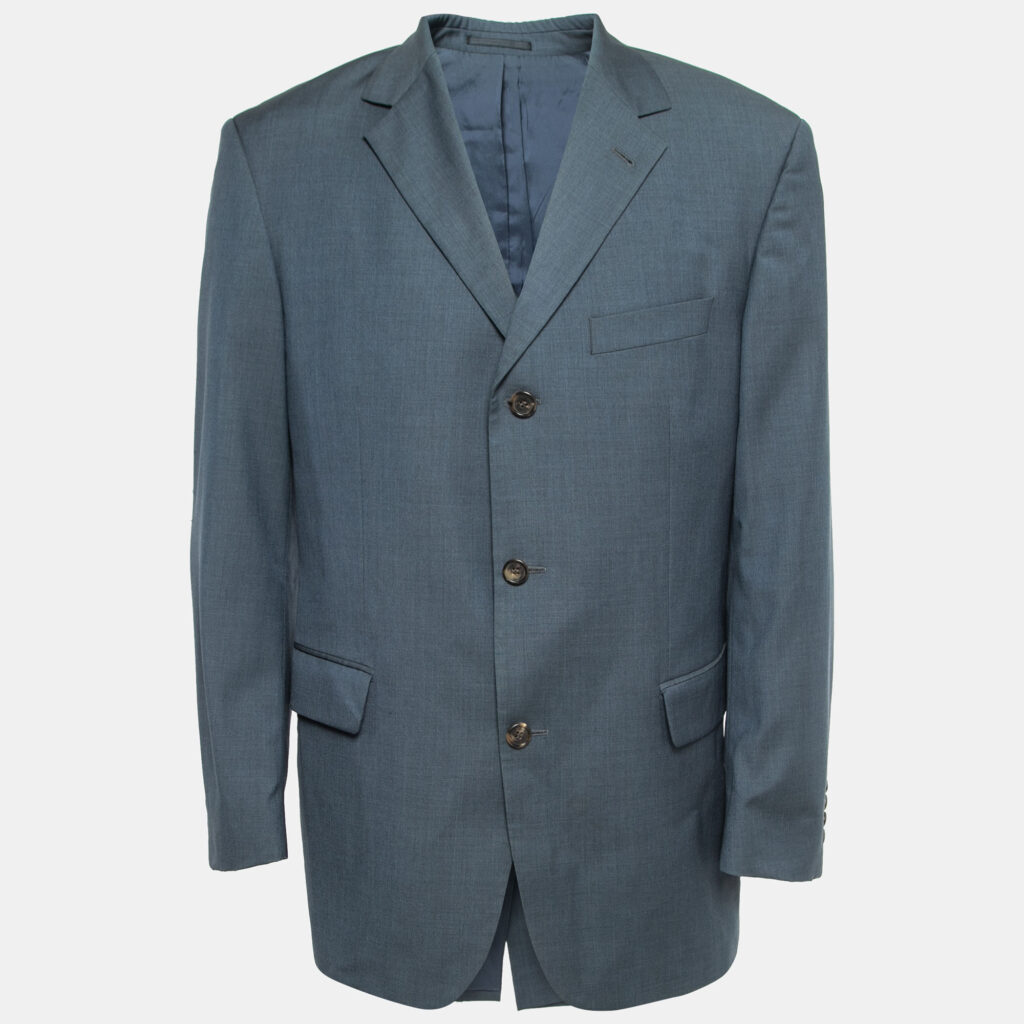 Boss By Hugo Boss Vintage Blue Wool Single Breasted Blazer XL Boss By Hugo Boss Vintage Blue Wool Single Breasted Blazer XL