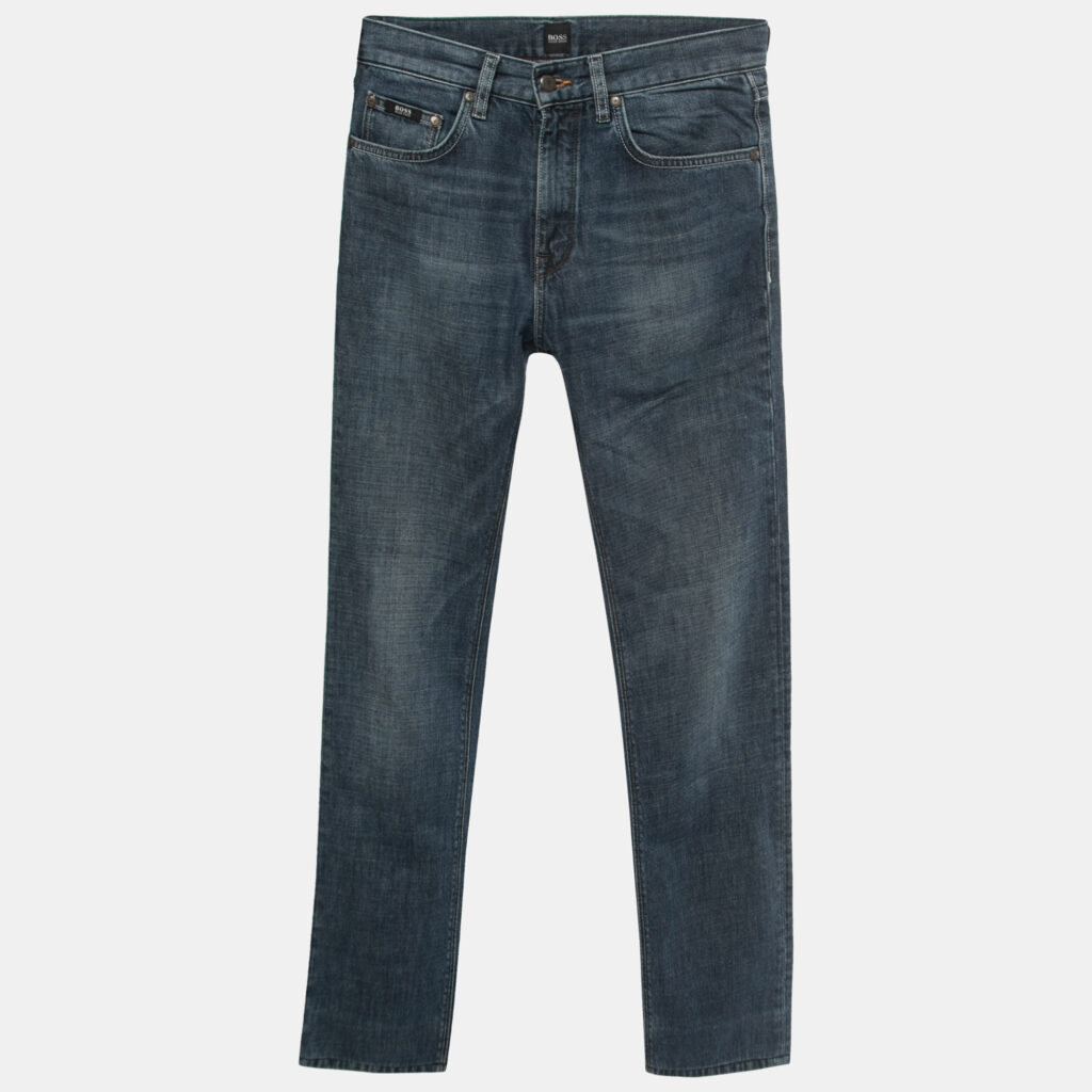 Boss By Hugo Boss Dark Blue Washed Denim Regular Fit Jeans L Waist 30" Boss By Hugo Boss Dark Blue Washed Denim Regular Fit Jeans L Waist 30"