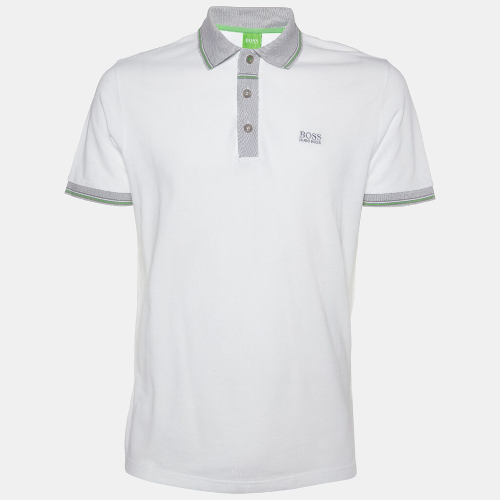 Boss By Hugo Boss White Cotton Pique Regular Fit Polo T-Shirt M Boss By Hugo Boss White Cotton Pique Regular Fit Polo T-Shirt M