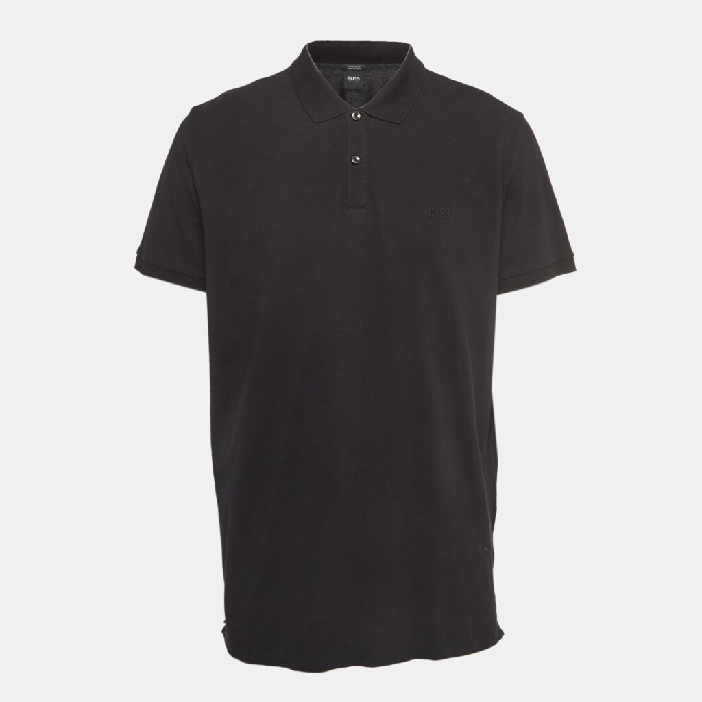 Boss By Hugo Boss Black Pima Cotton Pallas Polo T-Shirt XXL Boss By Hugo Boss Black Pima Cotton Pallas Polo T-Shirt XXL