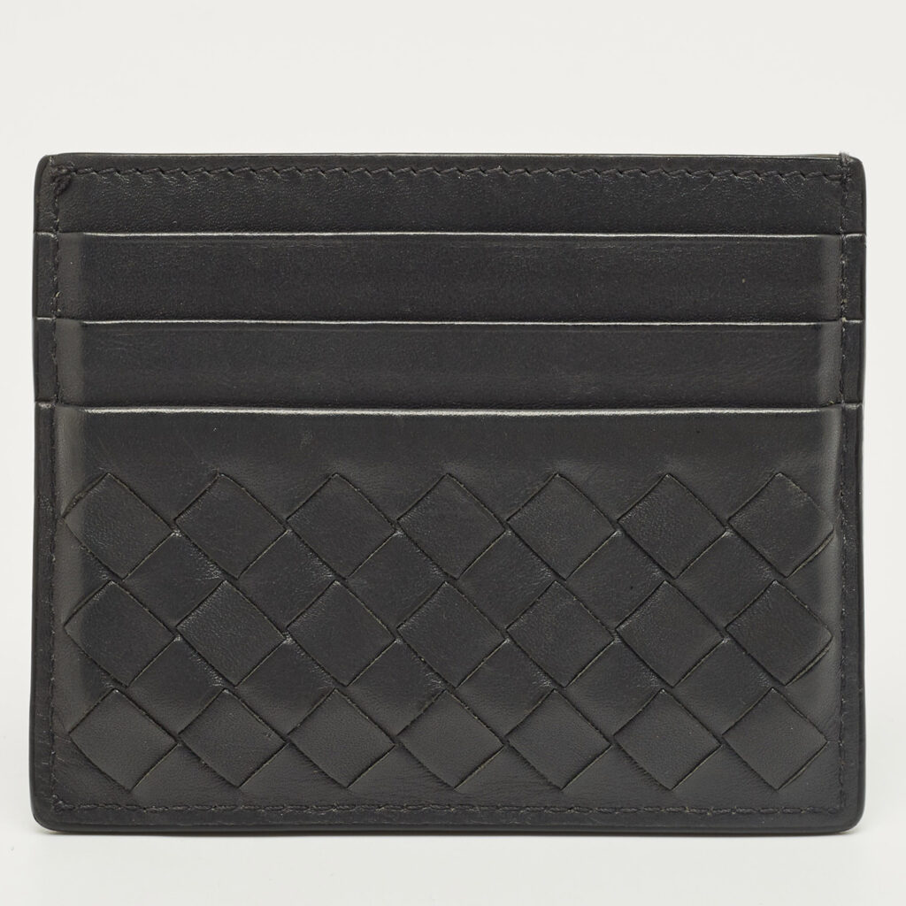luxury-men-bottega-veneta-used-bags-p1237343-004.jpg Bottega Veneta Grey Intrecciato Leather Card Holder