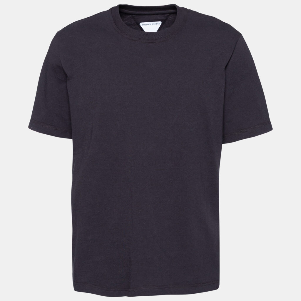 Bottega Veneta Black Jersey Logo Embroidered Crewneck T-Shirt XL Bottega Veneta Black Jersey Logo Embroidered Crewneck T-Shirt XL