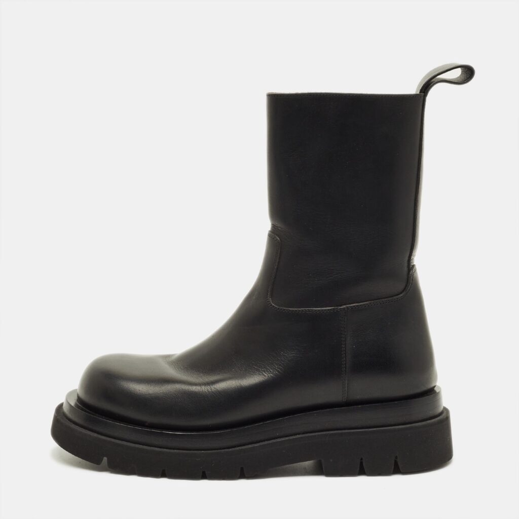 Bottega Veneta Lug Size 41 Black Leather Combat Boots Bottega Veneta Lug Size 41 Black Leather Combat Boots