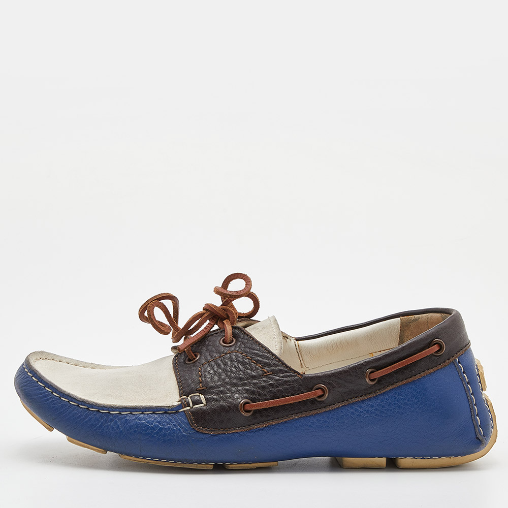 Bottega Veneta Tri Color Leather Lace Up Loafers Size 40 Bottega Veneta Tri Color Leather Lace Up Loafers Size 40