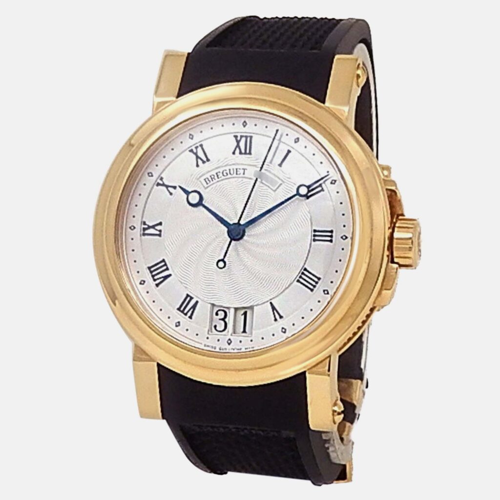 Breguet Marine Big Date 5817BA/12/9V8 Automatic Silver 18K Yellow Gold Men’s Wristwatch 39 mm Breguet Marine Big Date 5817BA/12/9V8 Automatic Silver 18K Yellow Gold Men’s Wristwatch 39 mm