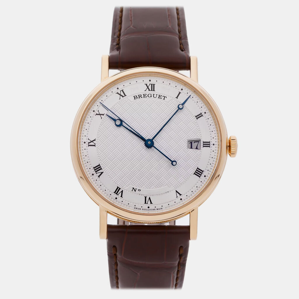 Pre-Owned Breguet Classique 5177BA/12/9V6 Silver Automatic 18k Yellow Gold Men's Wristwatch 38 MM Pre-Owned Breguet Classique 5177BA/12/9V6 Silver Automatic 18k Yellow Gold Men's Wristwatch 38 MM