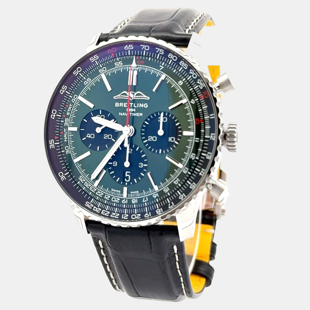Breitling Navitimer AB0137241L1P1 Automatic Green Stainless Steel Men’s Wristwatch 46 mm Breitling Navitimer AB0137241L1P1 Automatic Green Stainless Steel Men’s Wristwatch 46 mm