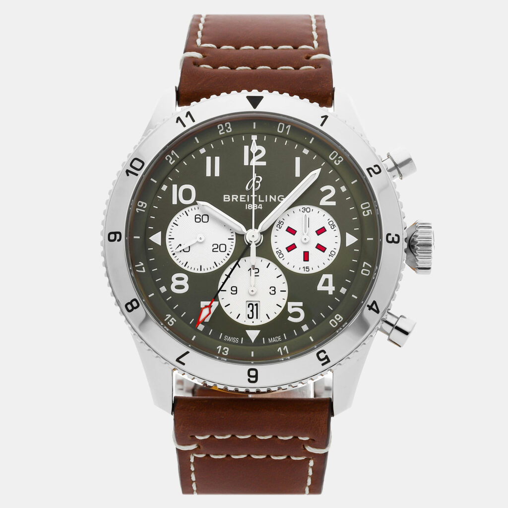 Breitling Super Avi B04 Chronograph GMT Curtiss Warhawk AB04452A1L1X1 Automatic Men's Wristwatch 46MM