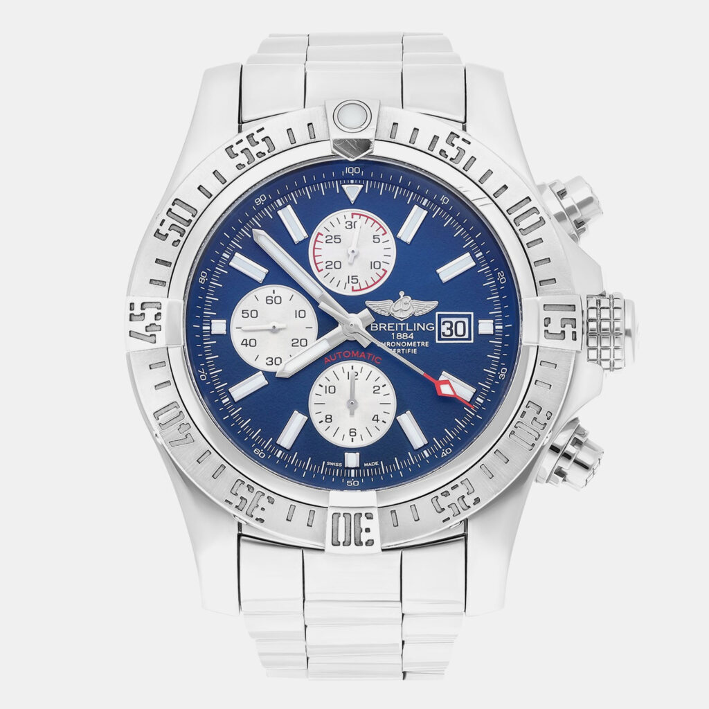 Breitling Super Avenger II A13371111C1A1 Automatic Blue Stainless Steel Men's Wristwatch 48 mm Breitling Super Avenger II A13371111C1A1 Automatic Blue Stainless Steel Men's Wristwatch 48 mm