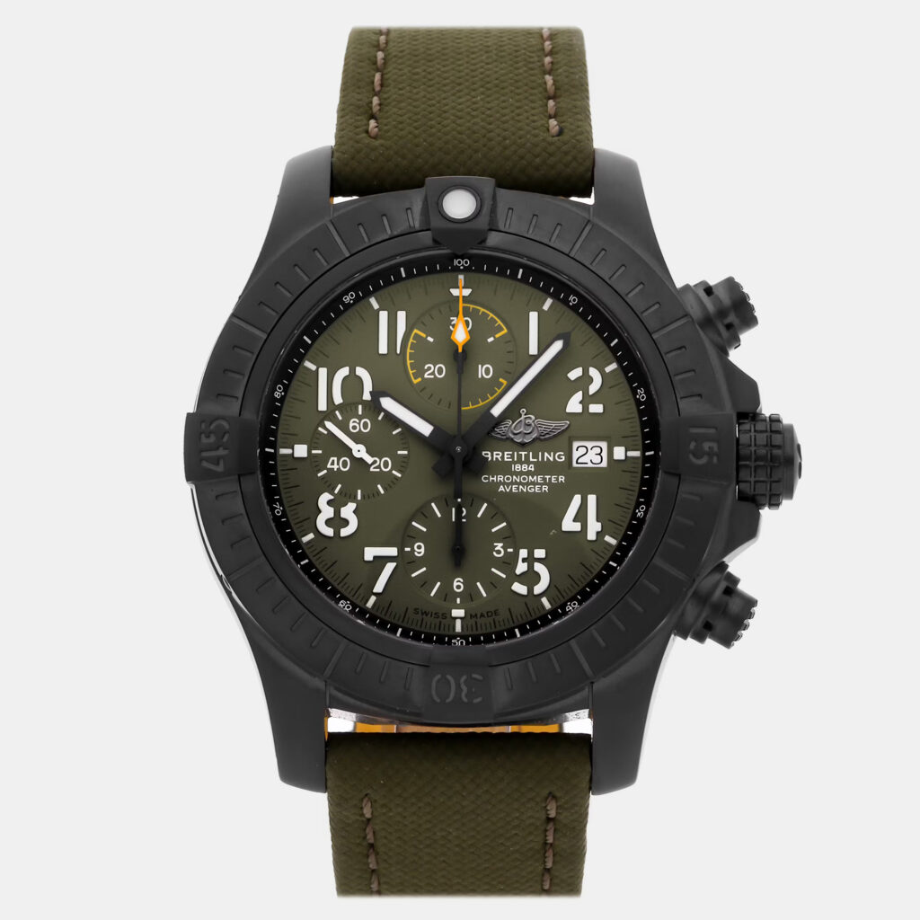 Breitling Avenger Chronograph Night Mission V13317101L1X2 Automatic Green Titanium Men’s Wristwatch 45mm Breitling Avenger Chronograph Night Mission V13317101L1X2 Automatic Green Titanium Men’s Wristwatch 45mm