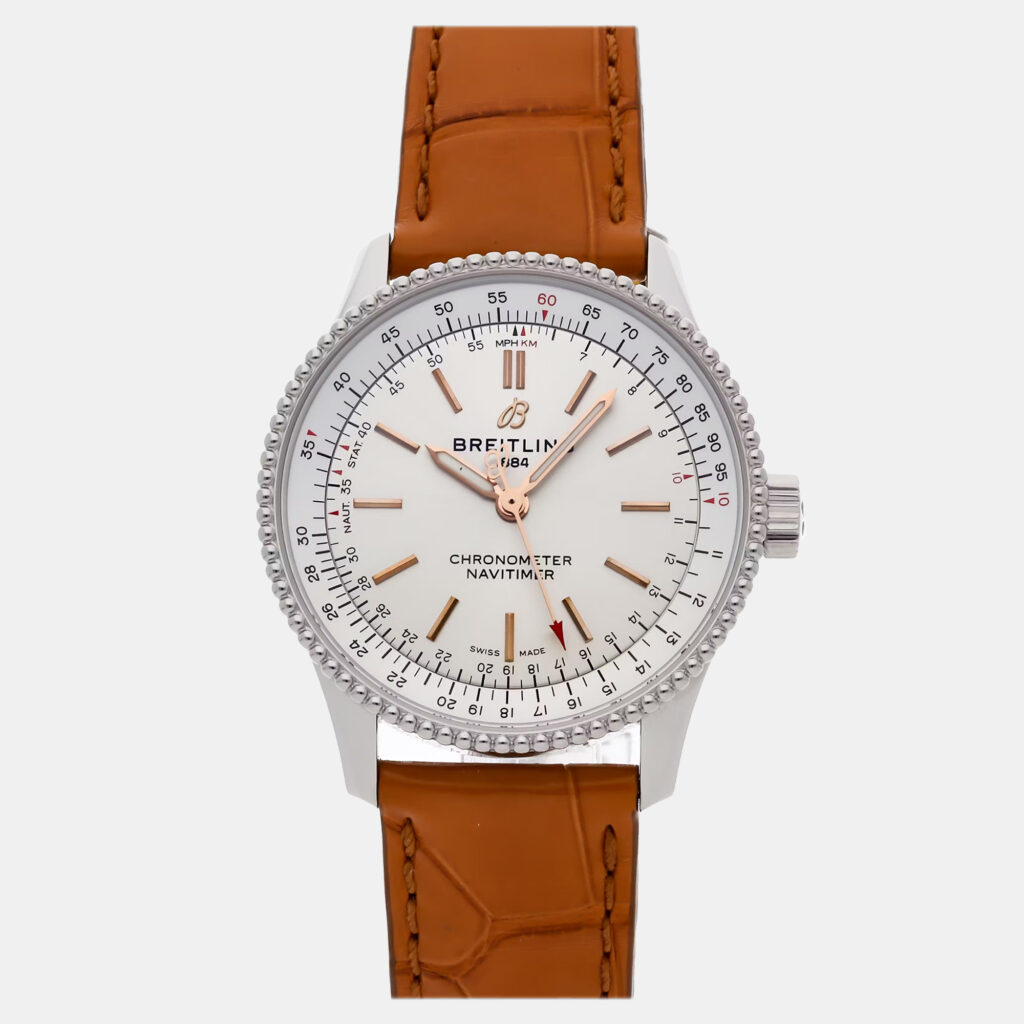 Breitling Navitimer A17395F41G1P4 Automatic Silver Stainless Steel Women's Wristwatch 35 mm Breitling Navitimer A17395F41G1P4 Automatic Silver Stainless Steel Women's Wristwatch 35 mm