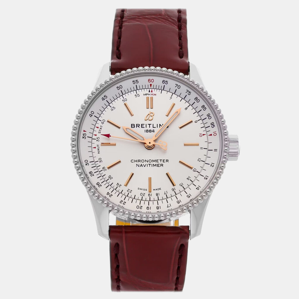 Breitling Navitimer A17395F41G1P2 Automatic Silver Stainless Steel Women’s Wristwatch 35 mm Breitling Navitimer A17395F41G1P2 Automatic Silver Stainless Steel Women’s Wristwatch 35 mm