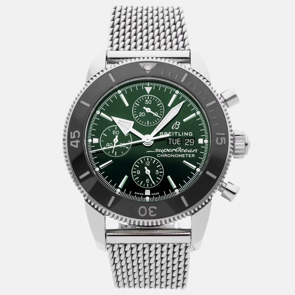 Breitling Superocean Heritage II A13313121L1A1 Automatic Green Stainless Steel Men’s Wristwatch 44 mm Breitling Superocean Heritage II A13313121L1A1 Automatic Green Stainless Steel Men’s Wristwatch 44 mm