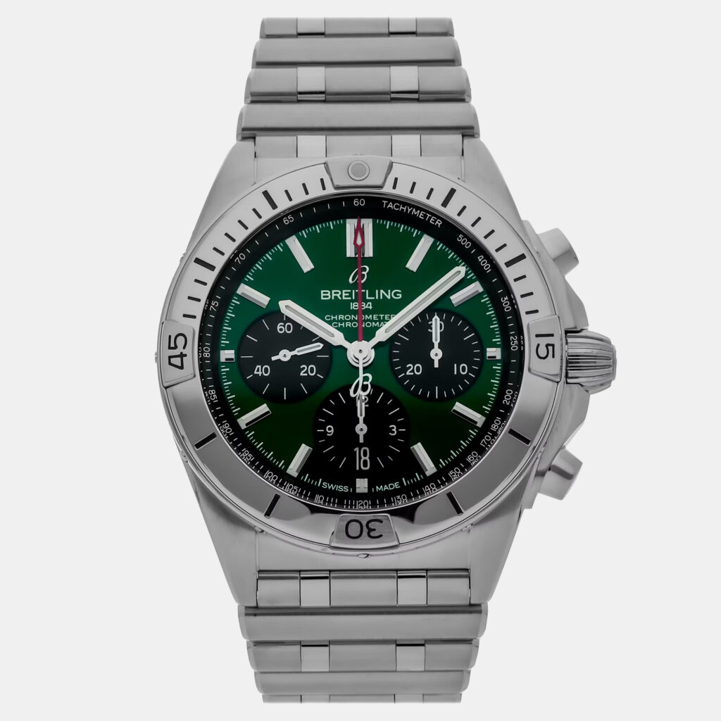 Breitling Chronomat AB0134101L1A1 Automatic Green Stainless Steel Men’s Wristwatch 42 mm Breitling Chronomat AB0134101L1A1 Automatic Green Stainless Steel Men’s Wristwatch 42 mm