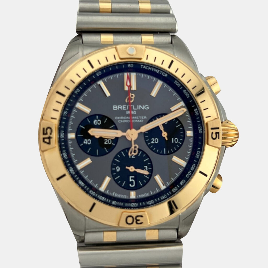 Breitling Chronomat UB0134 Automatic Anthracite Stainless Steel 18K Rose Gold Men's Wristwatch 42 mm Breitling Chronomat UB0134 Automatic Anthracite Stainless Steel 18K Rose Gold Men's Wristwatch 42 mm