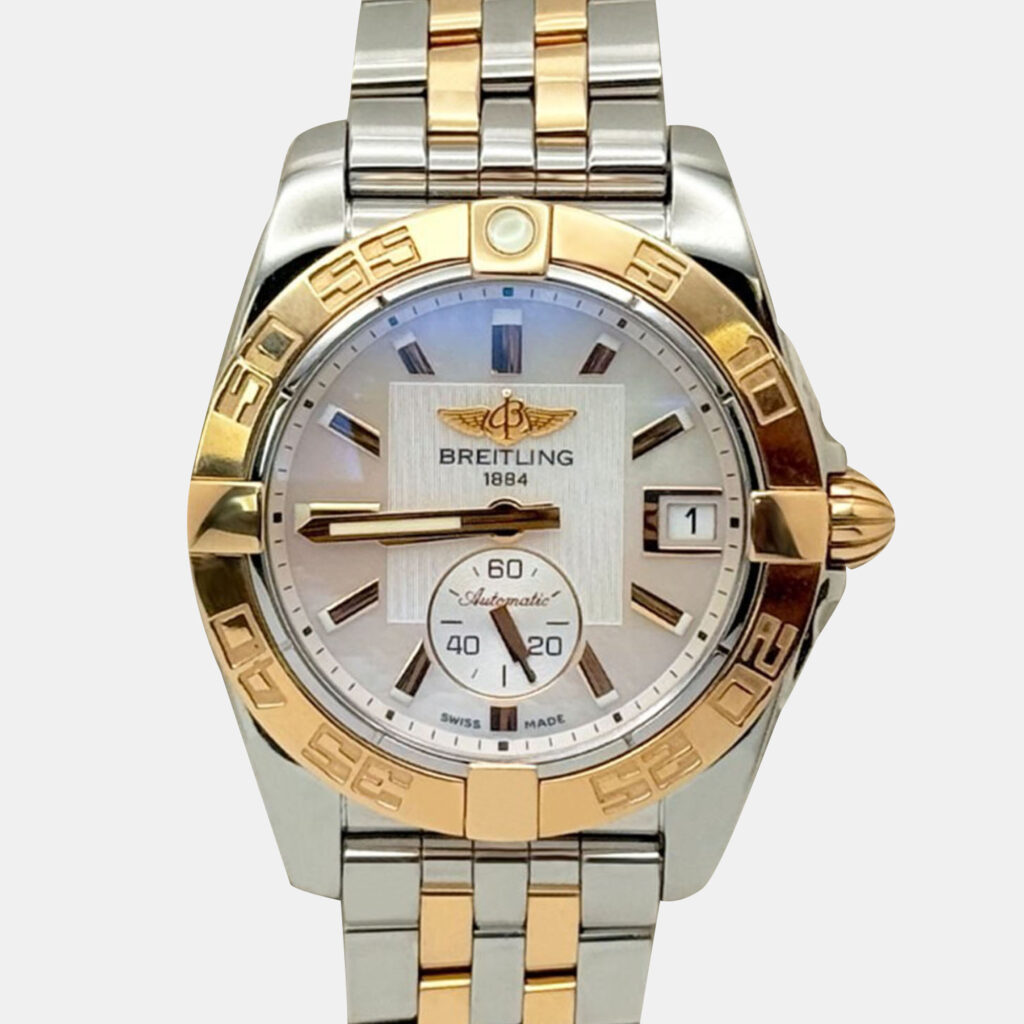Breitling Galactic C37330/A724 Automatic White Mother of Pearl Stainless Steel 18K Rose Gold Unisex Wristwatch 36 mm Breitling Galactic C37330/A724 Automatic White Mother of Pearl Stainless Steel 18K Rose Gold Unisex Wristwatch 36 mm