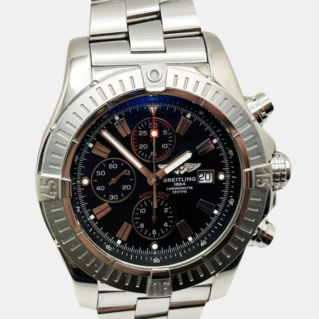 Breitling Super Avenger A13370 Automatic Black Stainless Steel Men's Wristwatch 48 mm Breitling Super Avenger A13370 Automatic Black Stainless Steel Men's Wristwatch 48 mm