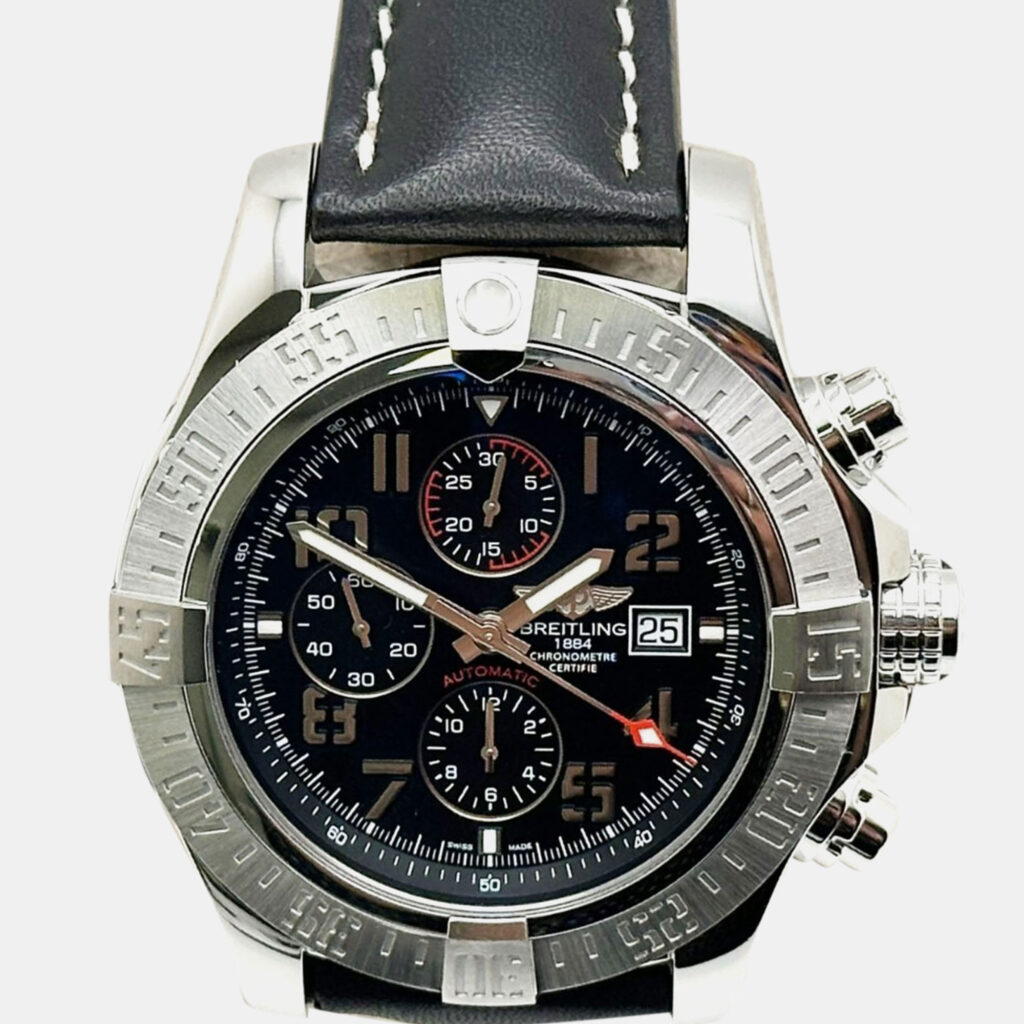Breitling Super Avenger II A13371 Automatic Black Stainless Steel Men's Wristwatch 48 mm Breitling Super Avenger II A13371 Automatic Black Stainless Steel Men's Wristwatch 48 mm