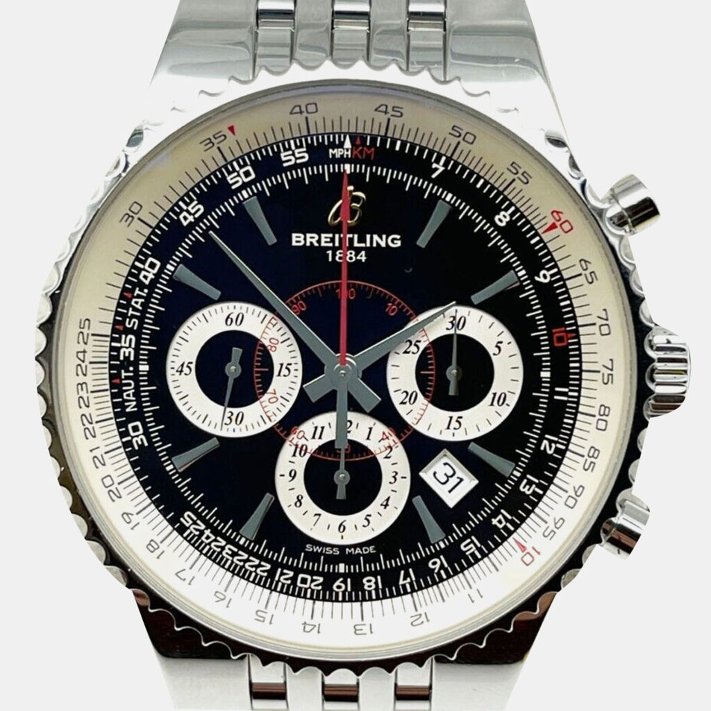 Breitling Montbrillant A23351 Automatic Black Stainless Steel Men's Wristwatch 47 mm Breitling Montbrillant A23351 Automatic Black Stainless Steel Men's Wristwatch 47 mm