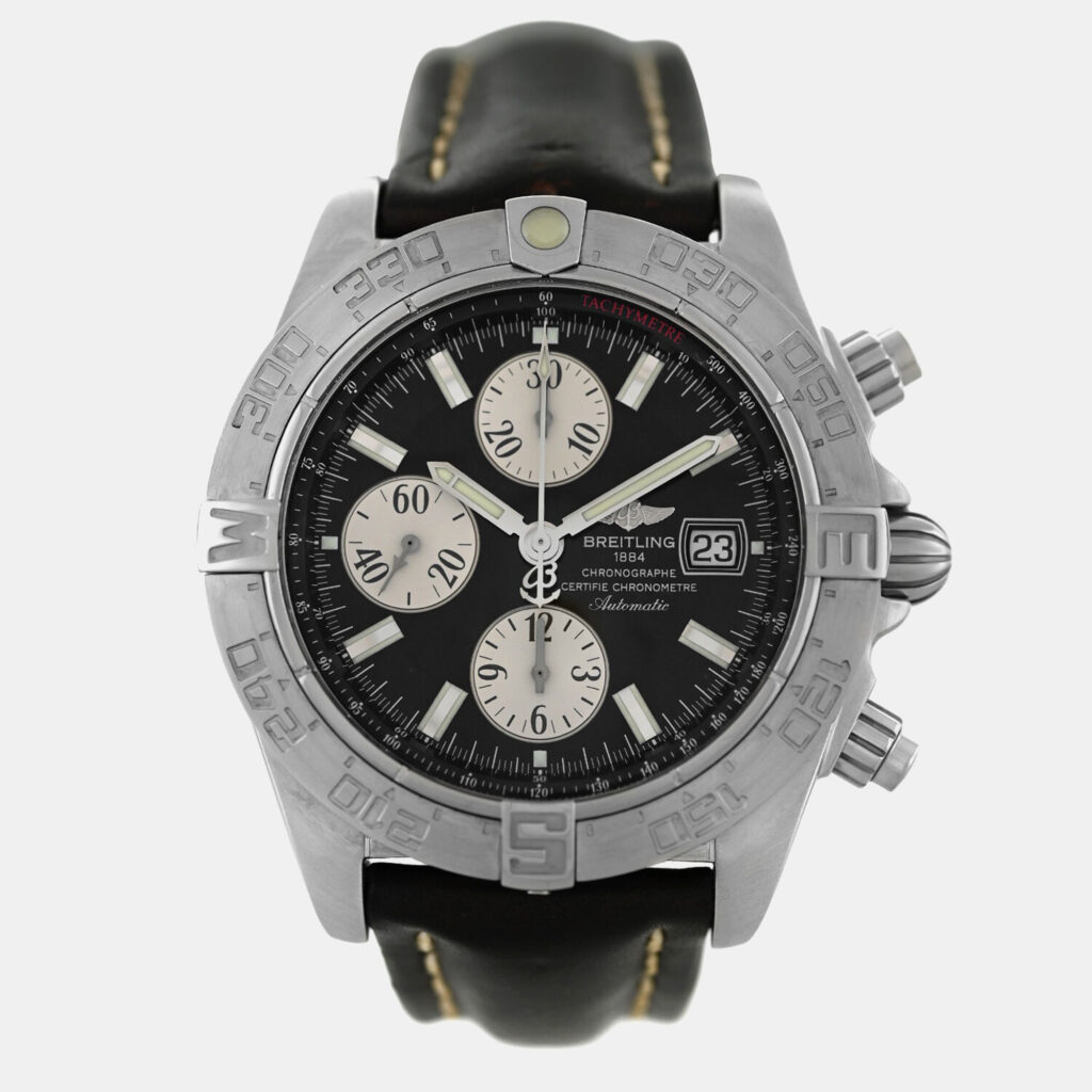 Breitling Galactic A13364 Automatic Black Stainless Steel Men's Wristwatch 44 mm Breitling Galactic A13364 Automatic Black Stainless Steel Men's Wristwatch 44 mm