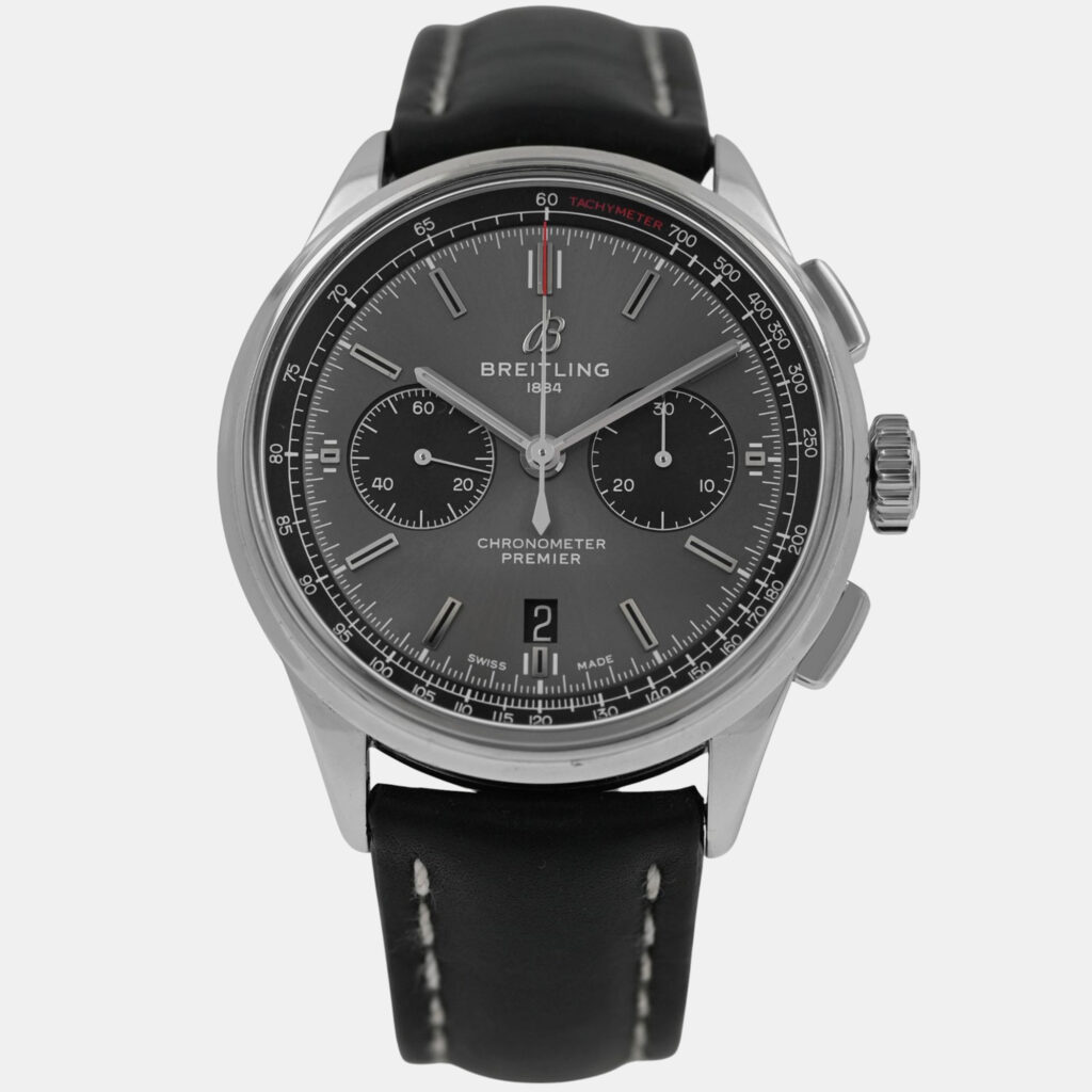 Breitling Premier B01 AB0118 Automatic Grey Stainless Steel Men's Wristwatch 42 mm Breitling Premier B01 AB0118 Automatic Grey Stainless Steel Men's Wristwatch 42 mm