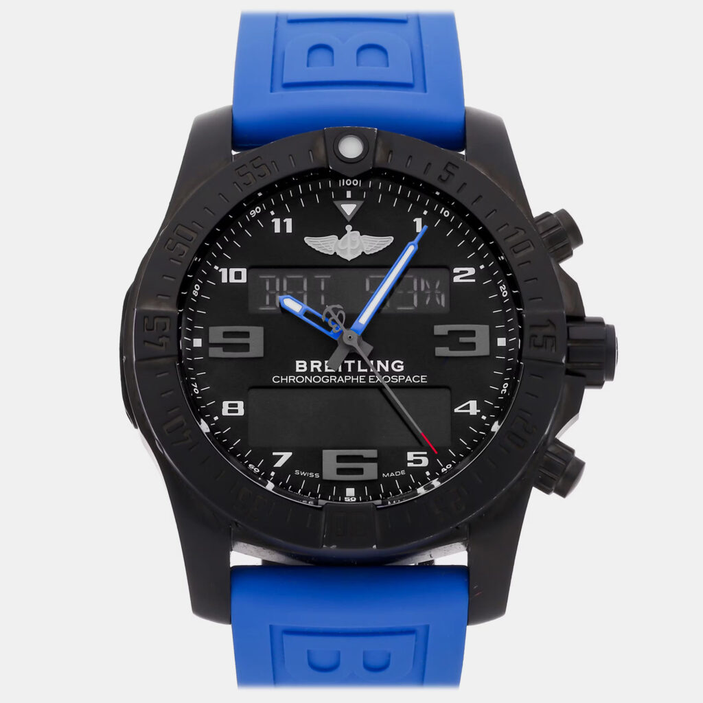 Pre-Owned Breitling Exospace B55 VB5510H2/BE45 Black Quartz Titanium Men's Wristwatch 46 mm Pre-Owned Breitling Exospace B55 VB5510H2/BE45 Black Quartz Titanium Men's Wristwatch 46 mm