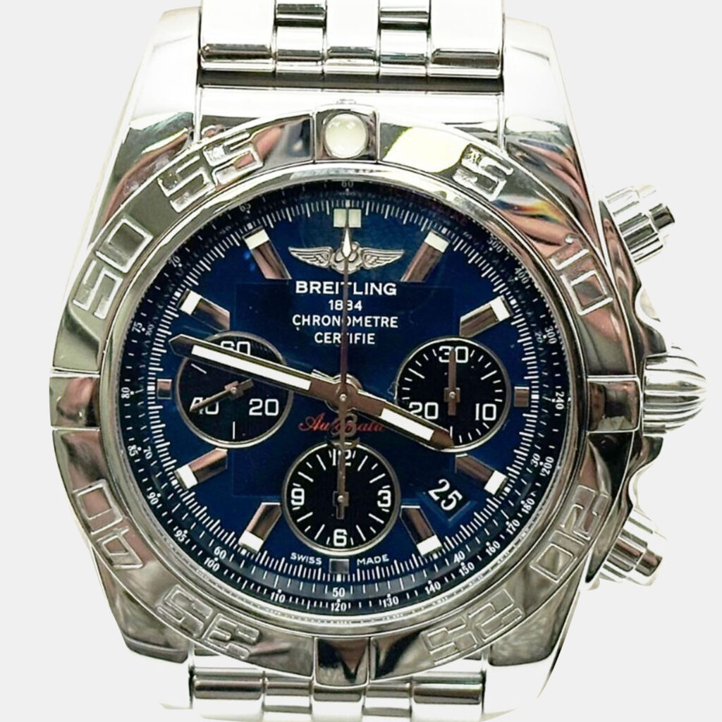 Breitling Chronomat 44 B01 AB0110 Automatic Blue Stainless Steel Men's Wristwatch 44 mm Breitling Chronomat 44 B01 AB0110 Automatic Blue Stainless Steel Men's Wristwatch 44 mm