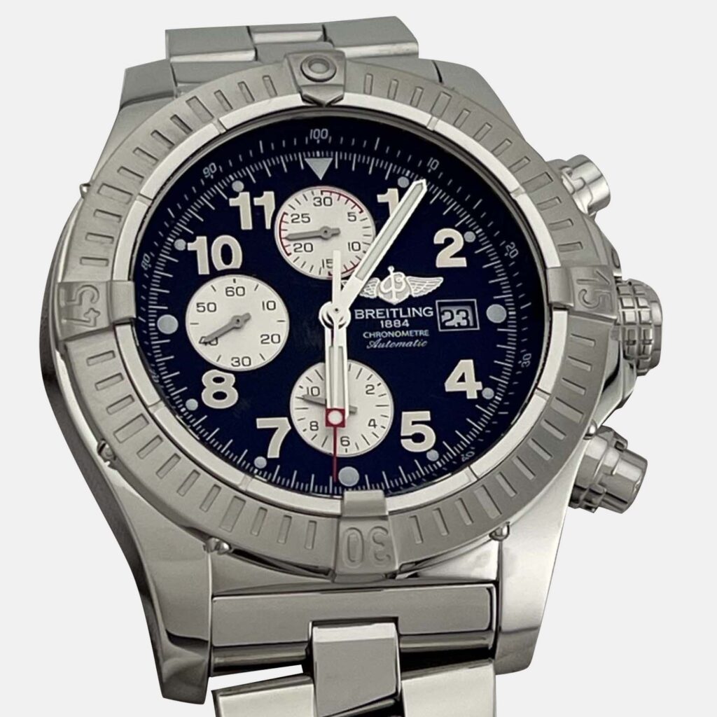 Breitling Super Avenger A13370 Automatic Black Stainless Steel Men's Wristwatch 48 mm Breitling Super Avenger A13370 Automatic Black Stainless Steel Men's Wristwatch 48 mm