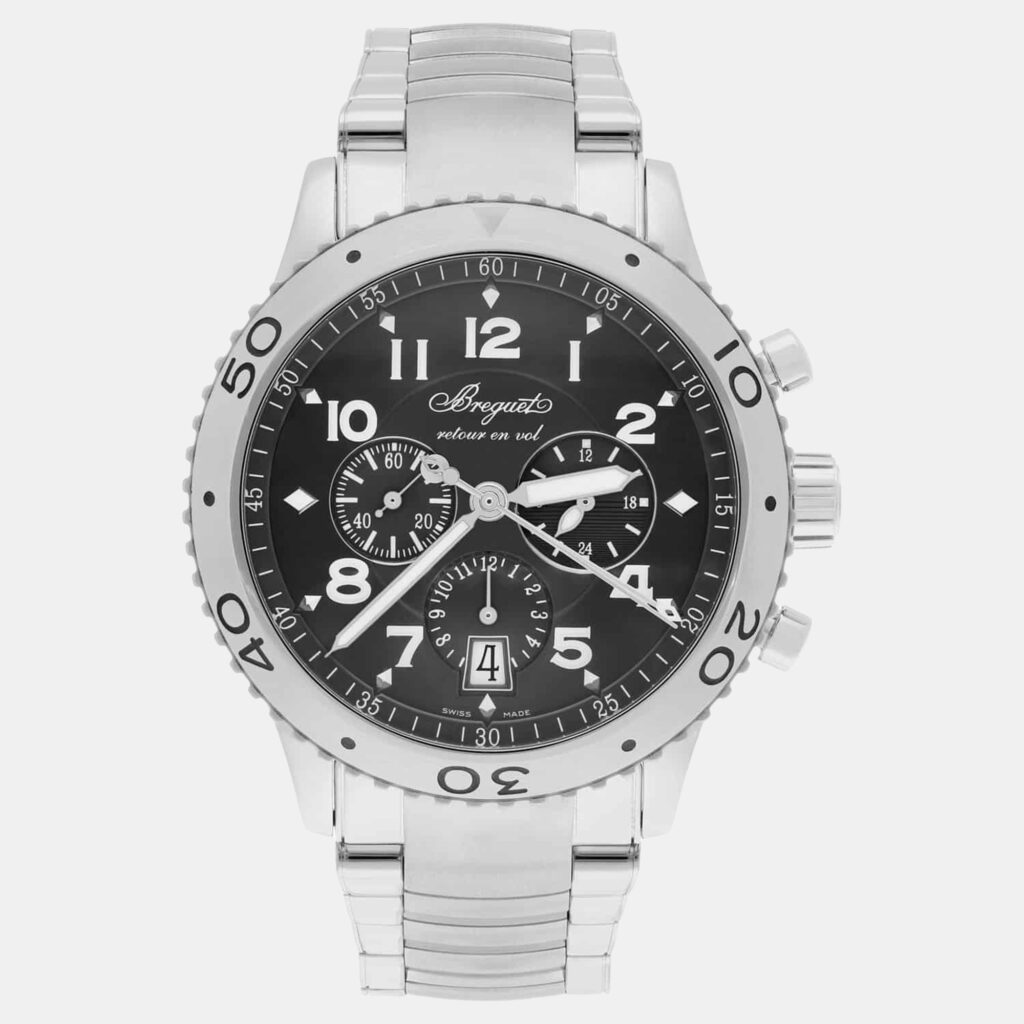 Breguet Transatlantique Type XXI Flyback 3810ST/92/SZ9 Automatic Black Dial Stainless Steel Men's Wristwatch 42 mm Breguet Transatlantique Type XXI Flyback 3810ST/92/SZ9 Automatic Black Dial Stainless Steel Men's Wristwatch 42 mm