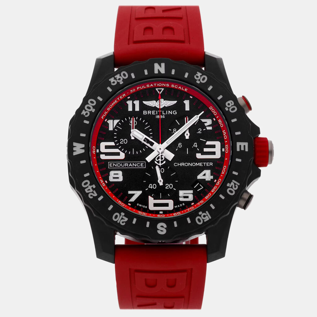 Pre-Owned Breitling Endurance Pro X82310D91B1S1 Black Quartz Breitlight Men's Wristwatch 44 mm Pre-Owned Breitling Endurance Pro X82310D91B1S1 Black Quartz Breitlight Men's Wristwatch 44 mm