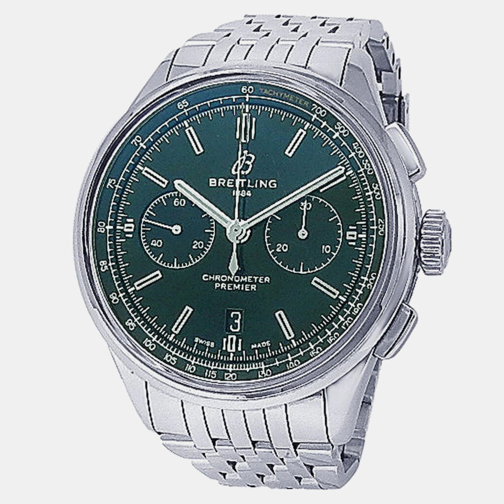 Breitling Premier B01 AB0118 Automatic Chronograph Green Dial Stainless Steel Men's Wristwatch 42mm Breitling Premier B01 AB0118 Automatic Chronograph Green Dial Stainless Steel Men's Wristwatch 42mm