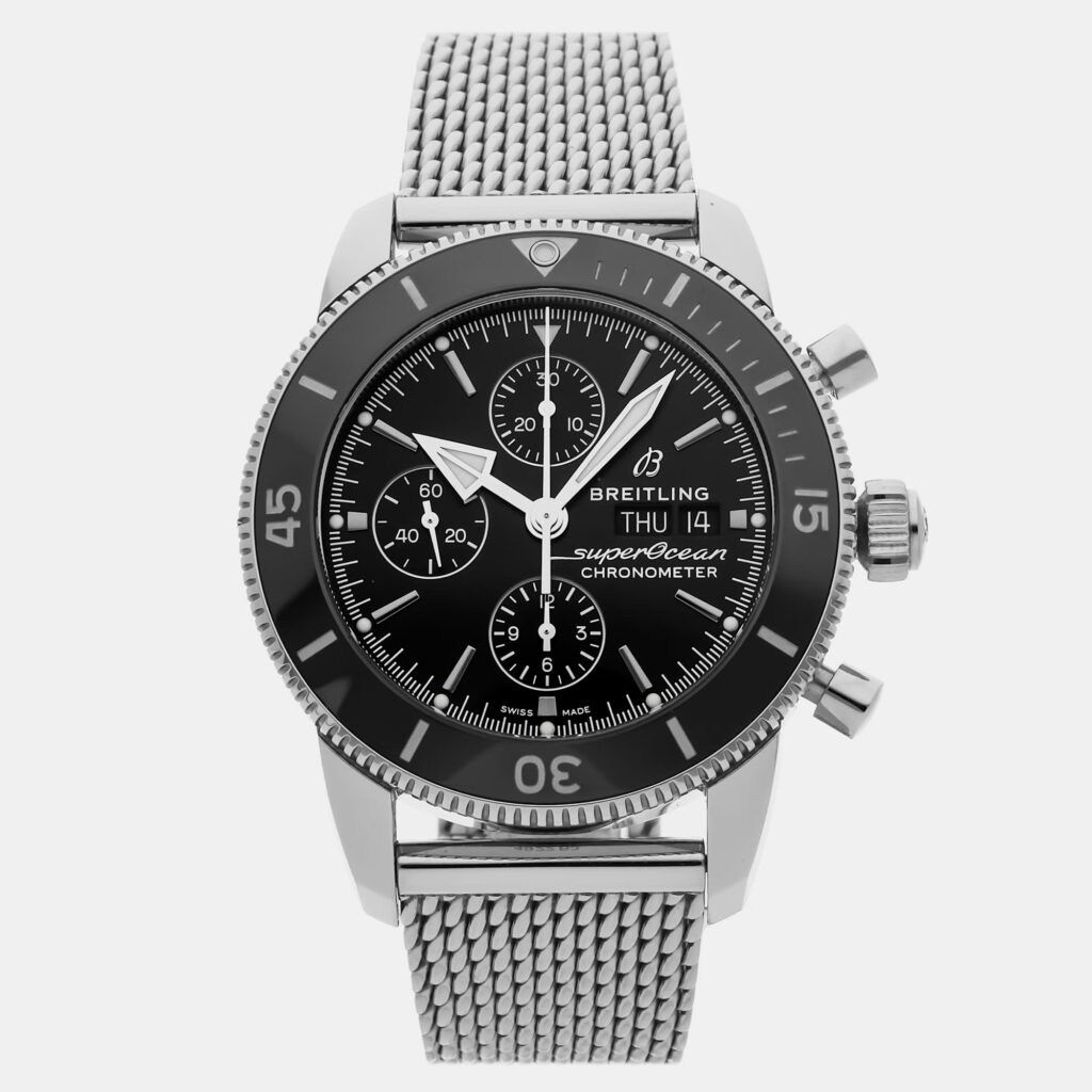 Pre-Owned Breitling Superocean Heritage Chronograph A13313121B1A1 Black Automatic Stainless Steel Men's Wristwatch 44 MM
