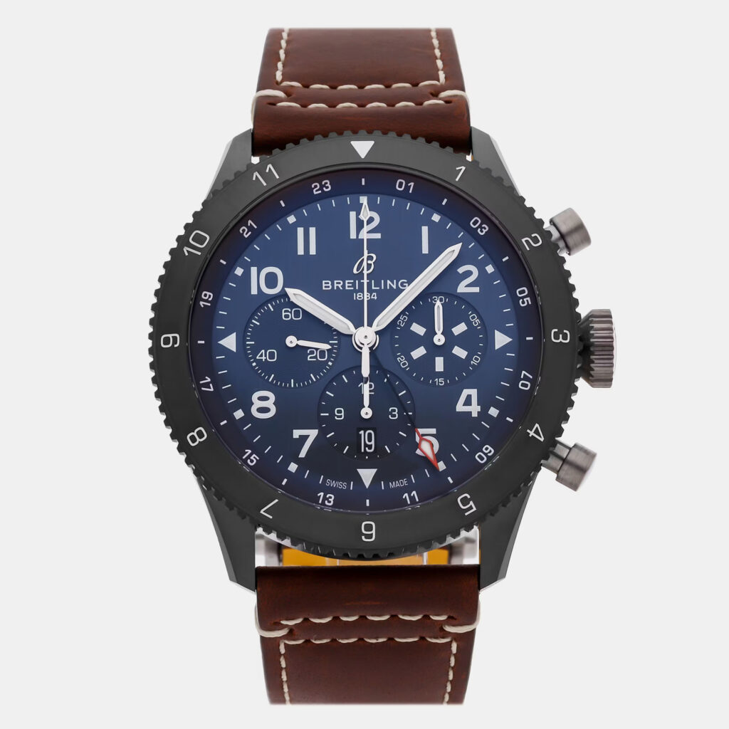 Pre-Owned Breitling Super Avi B04 Chronograph GMT Tribute SB04452A1C1X2 Automatic 46 mm Pre-Owned Breitling Super Avi B04 Chronograph GMT Tribute SB04452A1C1X2 Automatic 46 mm