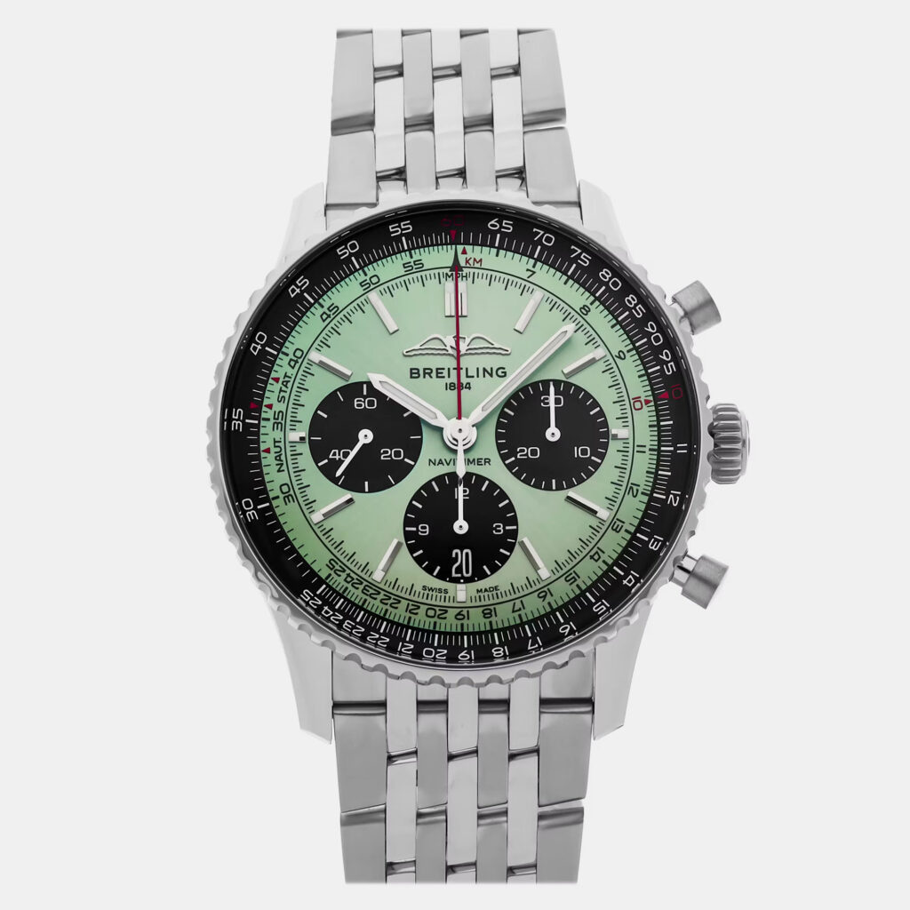 Pre-Owned Breitling Navitimer B01 Chronograph AB0138241L1A1 Automatic 43 mm Pre-Owned Breitling Navitimer B01 Chronograph AB0138241L1A1 Automatic 43 mm