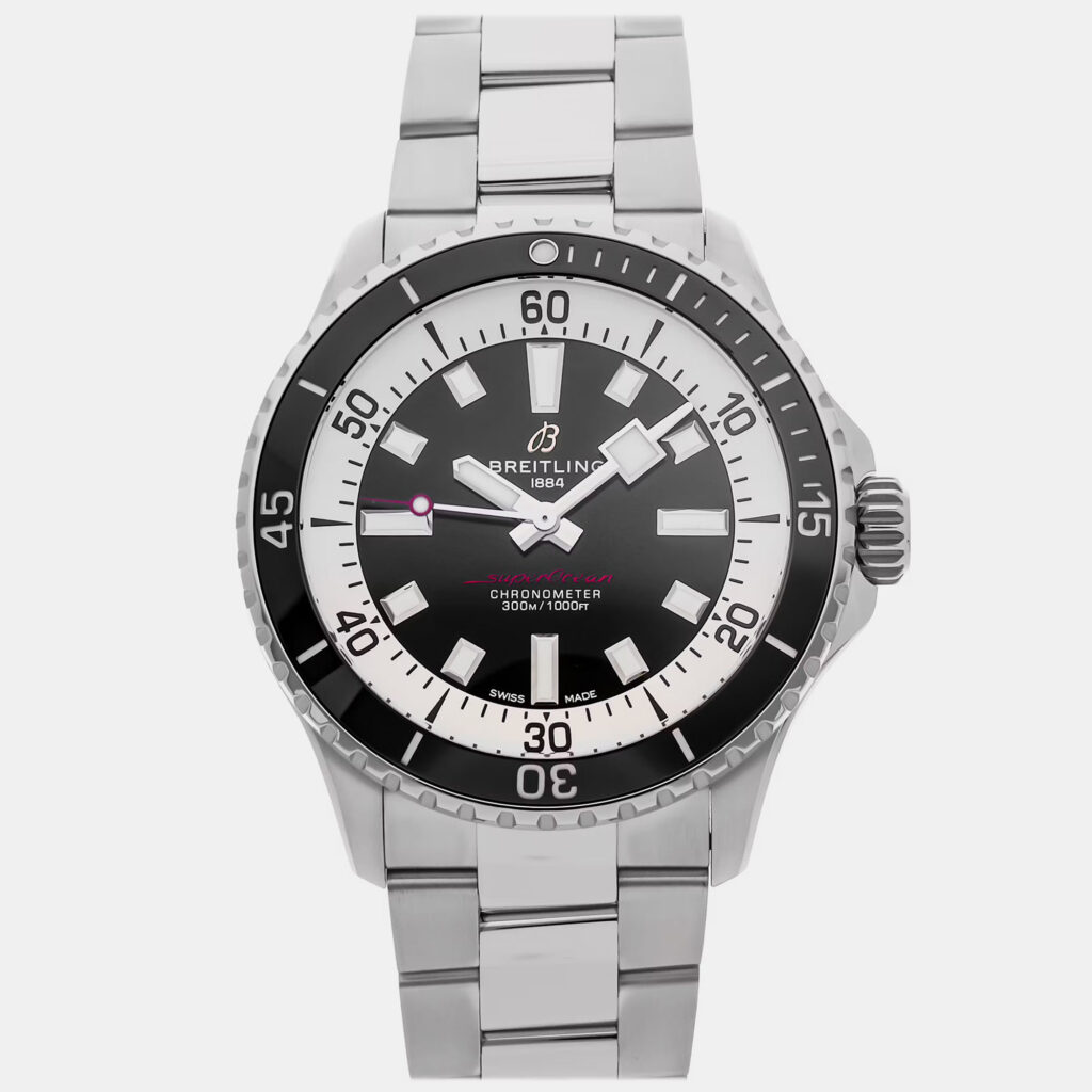 Pre-Owned Breitling Superocean A17375211B1A1 Silver Automatic Stainless Steel Men's Wristwatch 42 MM