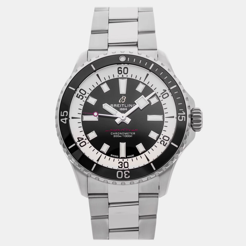 Pre-Owned Breitling SuperOcean Heritage B31 AB3112361L1S1 Green Automatic Stainless Steel Men's Wristwatch 44 MM Pre-Owned Breitling SuperOcean Heritage B31 AB3112361L1S1 Green Automatic Stainless Steel Men's Wristwatch 44 MM